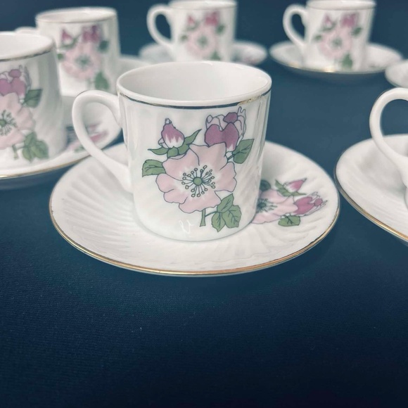 Set Of 8 Demitasse Espresso Cups And Saucers - Picture 9 of 12